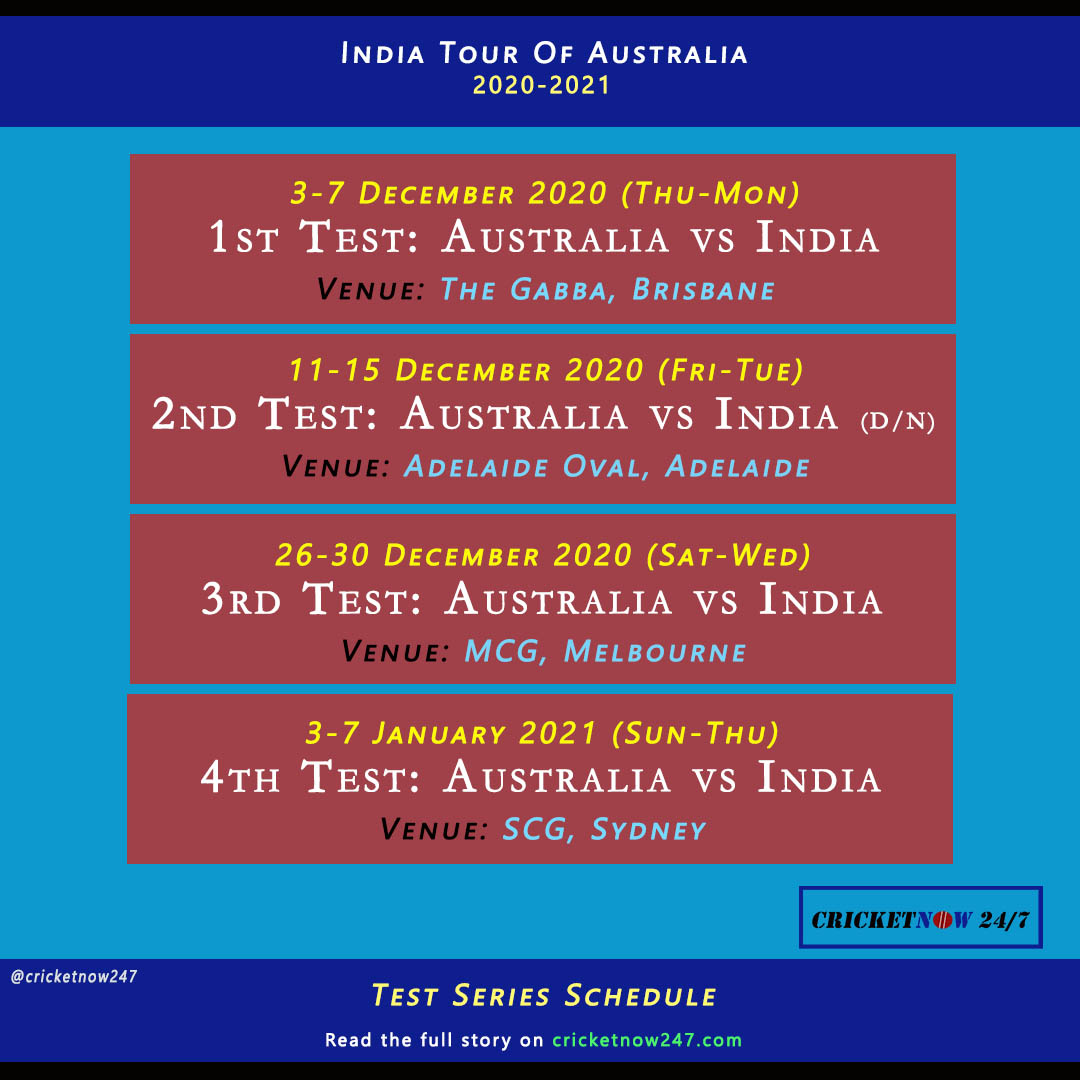 australia tour india cricket schedule